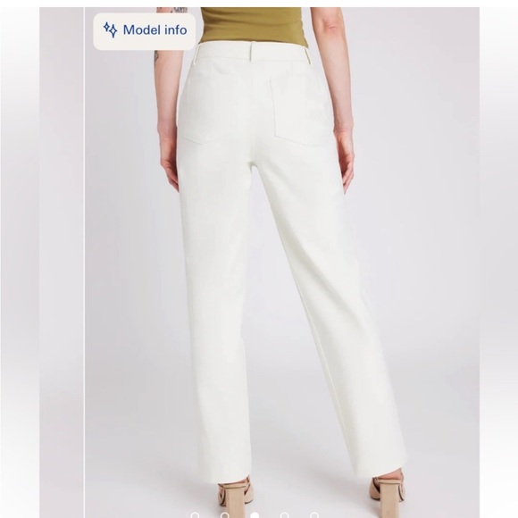 NWT Kit and Ace Aspen Straight Leg White High Rise Modern Trouser Pant - Picture 2 of 7